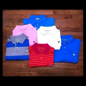 6 SHORT SLEEVE POLO XXL SHIRTS AMERICAN EAGLE